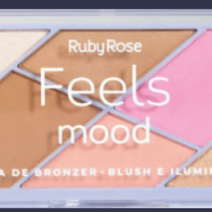 Paleta De Bronzer, Blush E Iluminador Feels Mood Ruby Rose