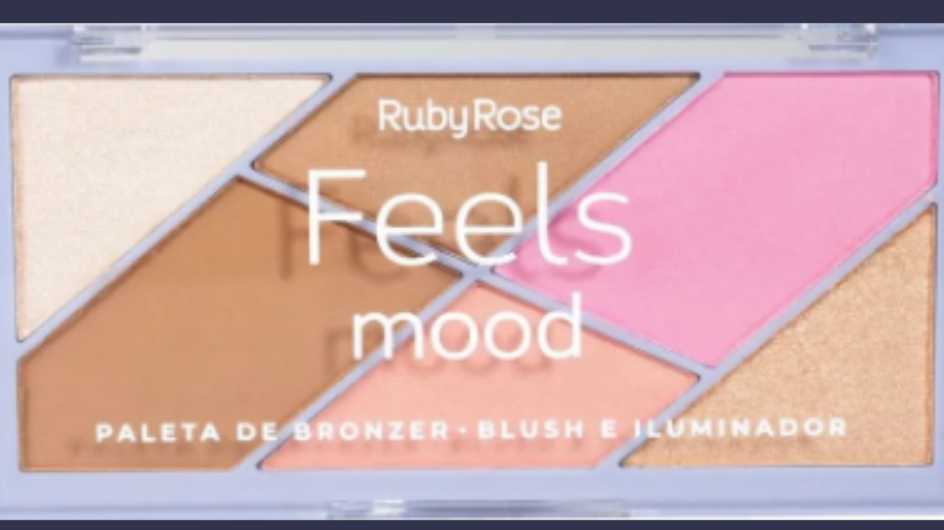 Paleta De Bronzer, Blush E Iluminador Feels Mood Ruby Rose