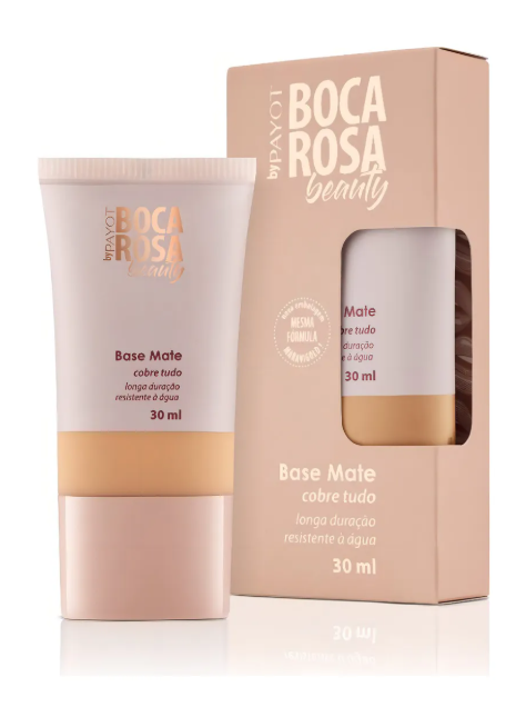Base Líquida Payot Boca Rosa Beauty Mate Tom 6-Juliana 30mL Alta Cobertura