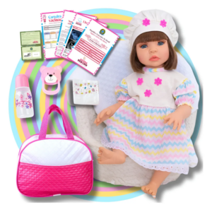 Bebê Reborn Silicone Boneca Com Bolsa Maternidade Original
