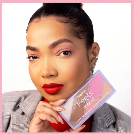 Paleta De Bronzer, Blush E Iluminador Feels Mood Ruby Rose - Imagem 6