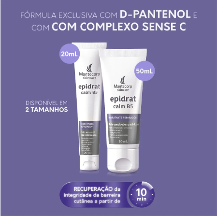Hidratante Facial Epidrat Calm B5 Para Pele Sensível 50ml Mantecorp - Imagem 4