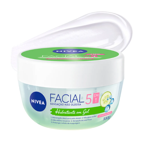 NIVEA Hidratante Facial em Gel Ultraleve 7 em 1 100g, BBB 26, Hidratação Intensa 48h.