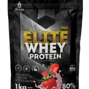 Elite Pro Whey Protein Concentrado 80% 1kg Soldiers Nutrition Suplemento Proteína Muscular