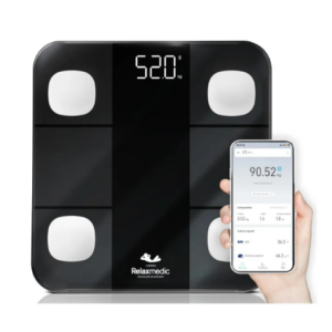 Balança Digital Corporal Bioimpedância Aplicativo Bluetooth Relaxmedic